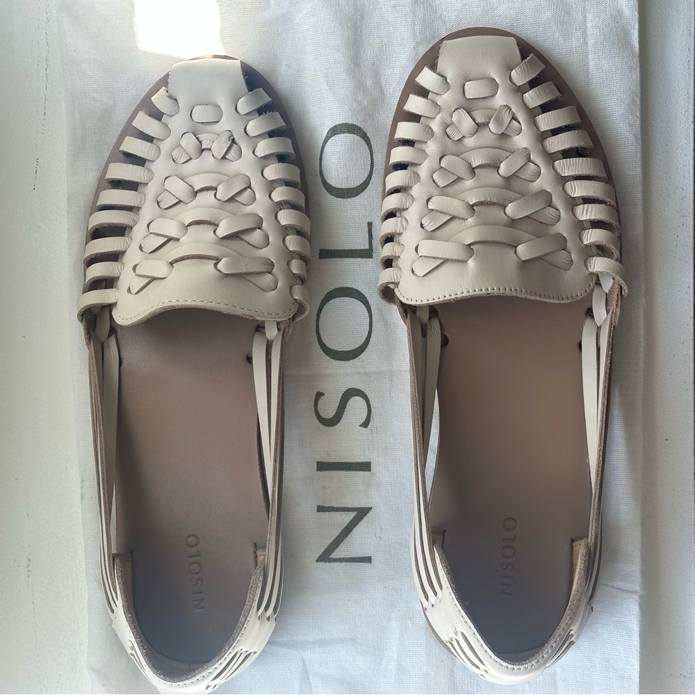 Nisolo Women's Bone Huarache Sandals